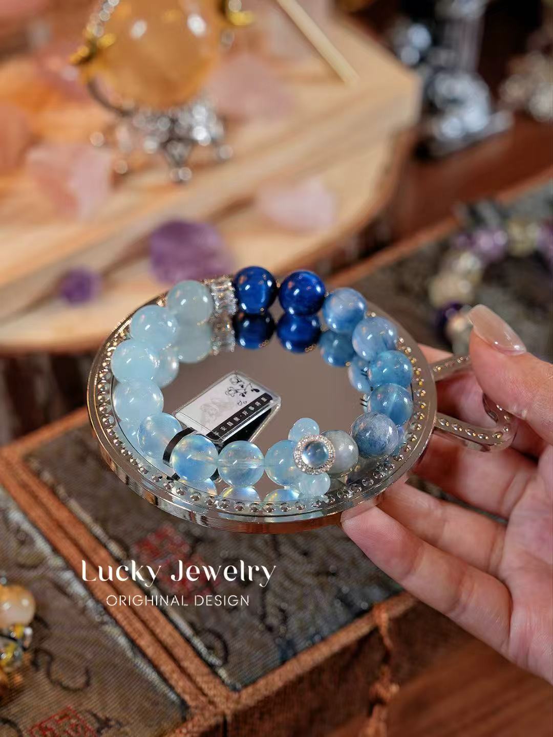 “Winter Blue Mist Crystal Bracelet – Serenity & Depth”-288